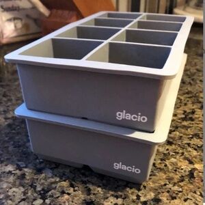 🥃GLACIO SILICONE LARGE ICE CUBE TRAYS, GOOD FOR EXTRA SAUCE/GRAVY/BABY FOOD